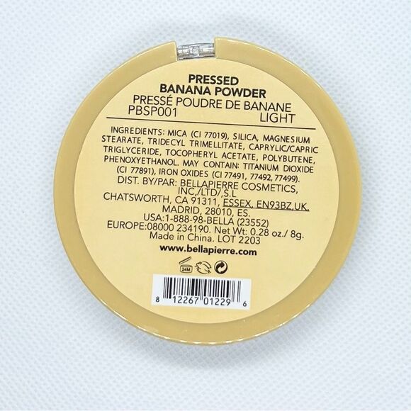 Bellapierre Cosmetics Pressed Banana Setting Powder LIGHT, Full Size, New - Picture 3 of 6